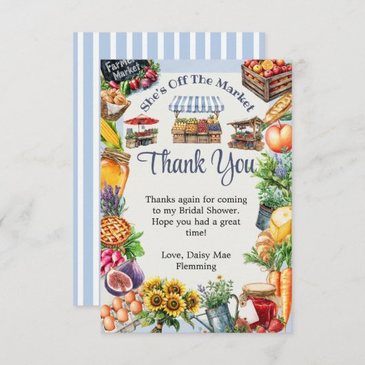 Sie ist vom Markt abgeschnitten - Bauer Markt Dankeskarte (Vorne/Hinten)