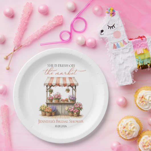 Sie ist vom Markt abgeschnitten | Brautparty Pappteller (Party)