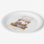 Sie ist vom Markt abgeschnitten | Brautparty Pappteller (Schrägansicht)