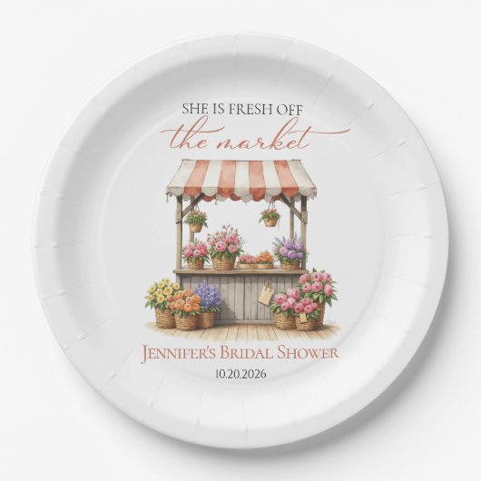 Sie ist vom Markt abgeschnitten | Brautparty Pappteller (Vorderseite)