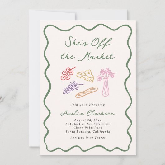 Sie ist vom Markt abgezogen, kühl und whimsical Ha Einladung (Vorderseite)