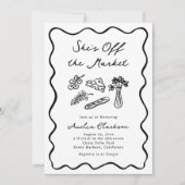 Sie ist vom Markt abgezogen, kühl und whimsical Ha Einladung (Vorderseite)