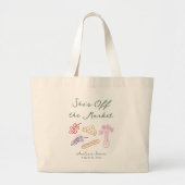 Sie ist vom Markt abgezogen, kühl und whimsical Ha Jumbo Stoffbeutel (Vorne)