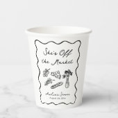 Sie ist vom Markt abgezogen, kühl und whimsical Ha Pappbecher (Vorderseite)