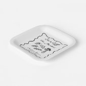 Sie ist vom Markt abgezogen, kühl und whimsical Ha Pappteller (Gewinkelt)