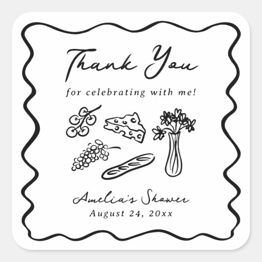 Sie ist vom Markt abgezogen, kühl und whimsical Ha Quadratischer Aufkleber (Vorderseite)