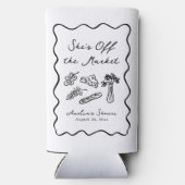 Sie ist vom Markt abgezogen, kühl und whimsical Ha Selters Dosenkühler (Rückseite)