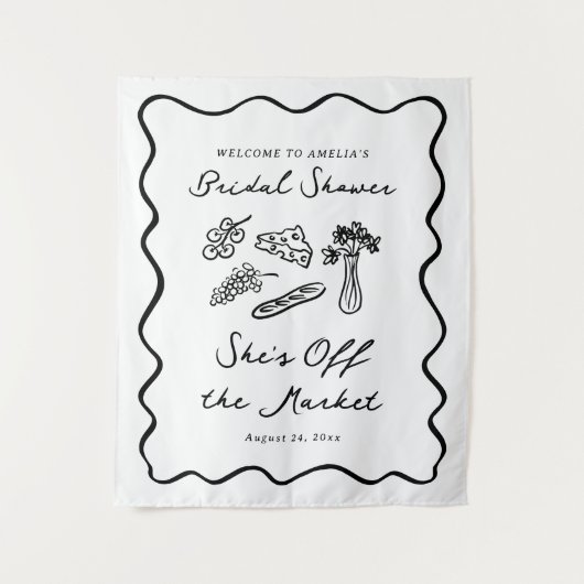 Sie ist vom Markt abgezogen, kühl und whimsical Ha Wandteppich (Vorderseite)