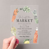 Sie ist vom Markt-Bauer-Brautparty abgeschnitten Acryleinladungen (Insitu (Handheld))