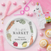 Sie ist vom Markt-Bauer-Brautparty abgeschnitten Pappteller (Party)