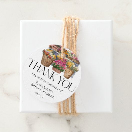 Sie ist vom Markt Blume Shop Vielen Dank Geschenkanhänger (Beispiel)