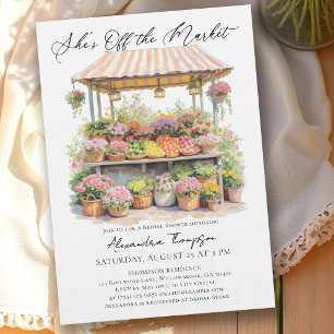 Sie ist vom Markt Blumenstand Junggesellinnenabsch Einladung