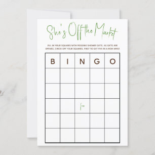 Sie ist vom Markt Brautparty BINGO Game Invi Einladung