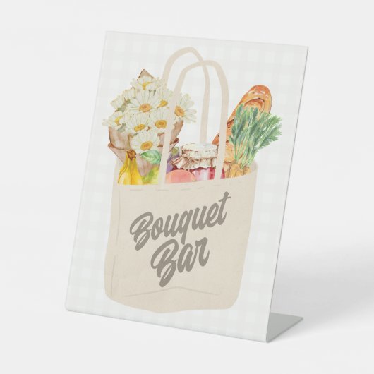 Sie ist vom Markt Brautparty Bouquet Bar Sockelschild (Vorderseite)