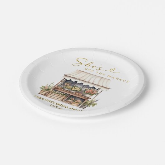 Sie ist vom Markt-Brautparty Pappteller (Schrägansicht)