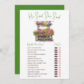 Sie ist vom Markt-Brautparty-Spiel Einladung (Vorne/Hinten)