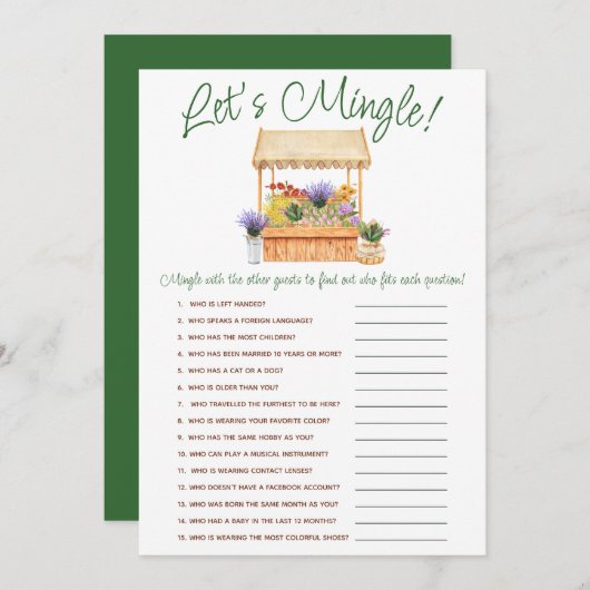 Sie ist vom Markt-Brautparty-Spiel Einladung (Vorne/Hinten)