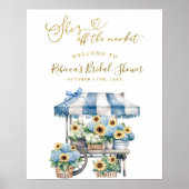Sie ist vom Markt Brautparty Welcome Sign Poster (Vorne)