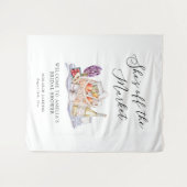 Sie ist vom Markt Brautparty willkommen Wandteppich (Vorderseite (Horizontal))