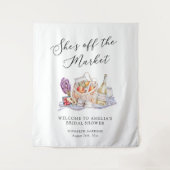 Sie ist vom Markt Brautparty willkommen Wandteppich (Vorderseite)