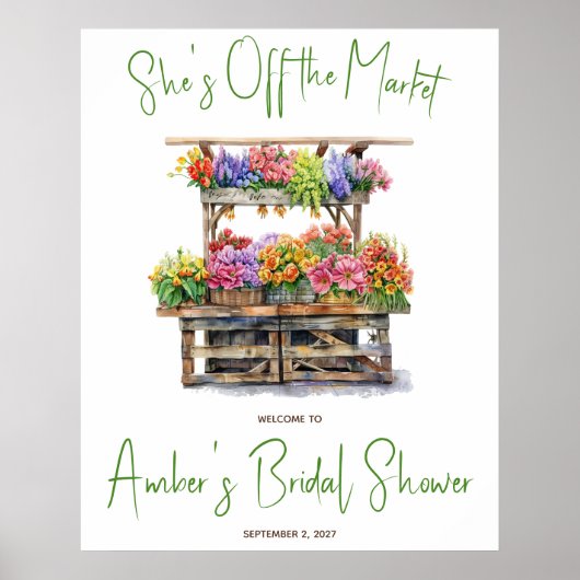 Sie ist vom Markt der Brautdusche eingeladen Poster (Vorne)