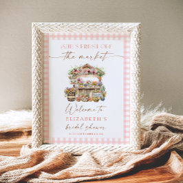 Sie ist vom Markt des Blumenhandels willkommen Poster