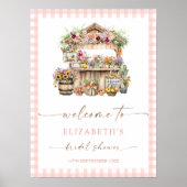 Sie ist vom Markt des Blumenhandels willkommen Poster (Vorne)