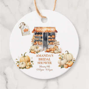 Sie ist vom Markt fallen Pumpkin, danke Geschenkanhänger