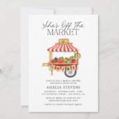 Sie ist vom Markt für Bauern-Brautparty abgeschnit Einladung (Vorderseite)