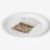 Sie ist vom Markt für Bauern-Brautparty abgeschnit Pappteller (Schrägansicht)