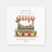 Sie ist vom Markt für Bauern-Brautparty abgeschnit Serviette (Vorderseite)