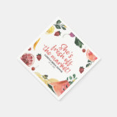 Sie ist vom Markt für Bauern-Brautparty abgeschnit Serviette (Ecke)