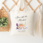 Sie ist vom Markt für Bauern-Brautparty abgeschnit Tragetasche<br><div class="desc">Mit dem Brautparty "She's Off the Market" präsentieren wir Ihnen unsere charmante Kollektion! Diese reizvolle Suite besticht durch ein spielerisches Thema auf dem Bauernmarkt, das sich ideal für die Feier der zukünftigen Braut eignet. Mit seinen skurrilen Obst-, Wein- und Speiseillustrationen und einem gemütlichen Picknick-Design Set diese Suite den Ton für...</div>