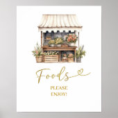 Sie ist vom Markt für Party für Lebensmittel abges Poster (Vorne)