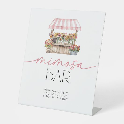 Sie ist vom Markt Mimosa Bar Sockelschild (Vorderseite)