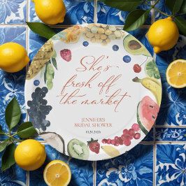 Sie ist vom Markt weg | Brautparty Pappteller