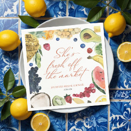 Sie ist vom Markt weg | Brautparty Serviette