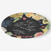 Sie ist vom Markt weg | Chalkboard-Brautparty Pappteller (Schrägansicht)