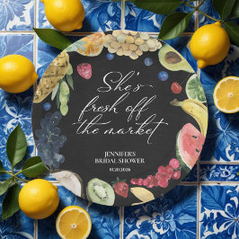 Sie ist vom Markt weg | Chalkboard-Brautparty Pappteller