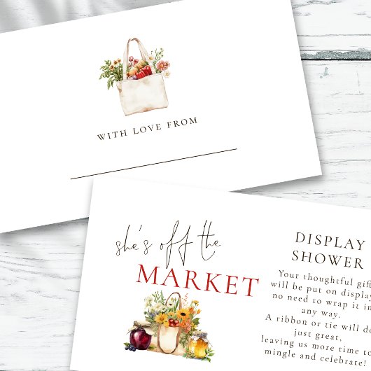 Sie ist vom Markt Wildblumen Display Dusche. Begleitkarte