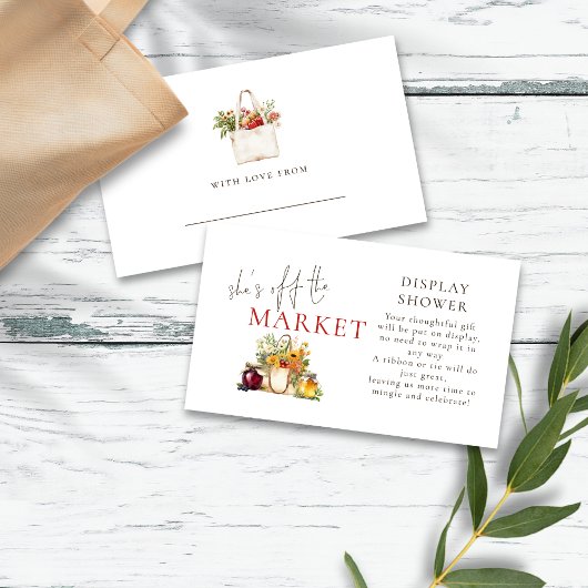 Sie ist vom Markt Wildblumen Display Dusche. Begleitkarte