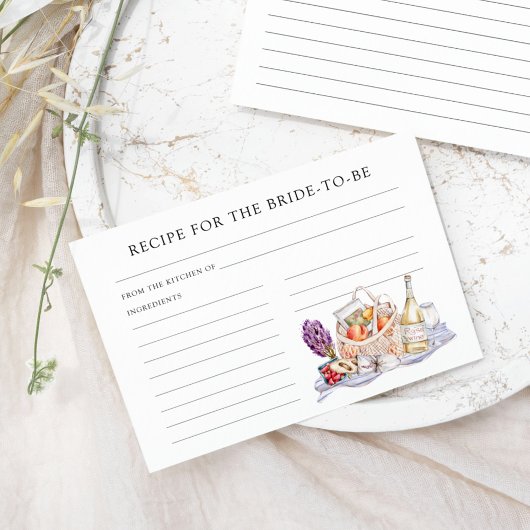 Sie ist vom Marktrezept für die Braut abgeschnitte Begleitkarte
