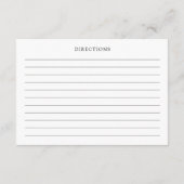 Sie ist vom Marktrezept für die Braut abgeschnitte Begleitkarte (Rückseite)