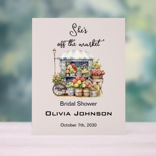 Sie ist vom Stand-Brautparty der Blume Acrylschild (Neutral)