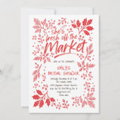 Sie ist vom Weihnachtsmarkt-Brautparty frisch Einladung (Vorderseite)