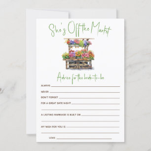 Sie ist von den Brautparty Advice Cards Einladung