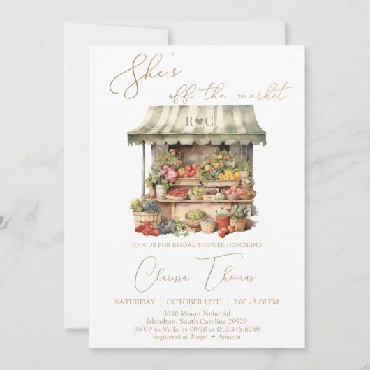 Sie ist von der Brautdusche-Einladung weg Einladung (Vorderseite)