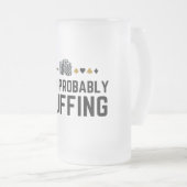 Sie ist wahrscheinlich Bluffing - Casino Poker Blu Mattglas Bierglas (VorderseiteRechts)