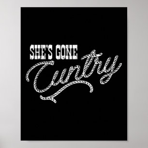 Sie ist weg Ry, Country-Musik, Cowboy-Western  Poster