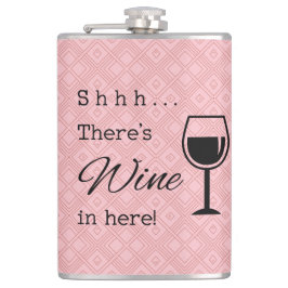 Sie ist Wein hier Rose Dreieck Gemustert Flachmann